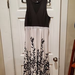 Black and white floral dress